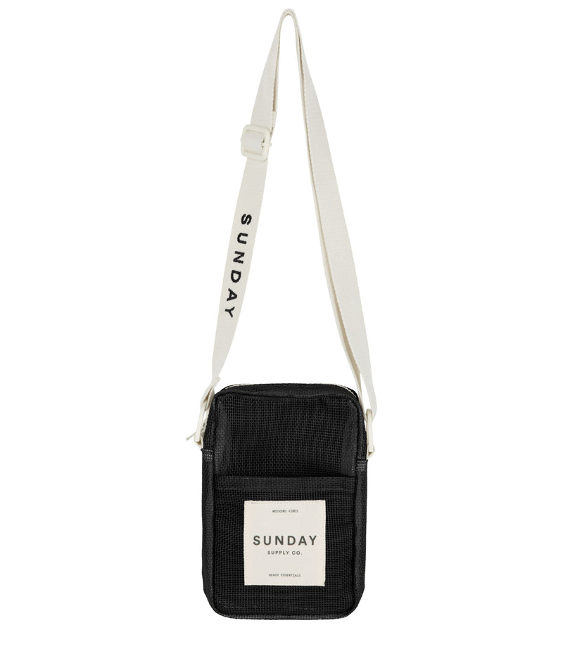 Black Rock Mesh Crossbody Bag