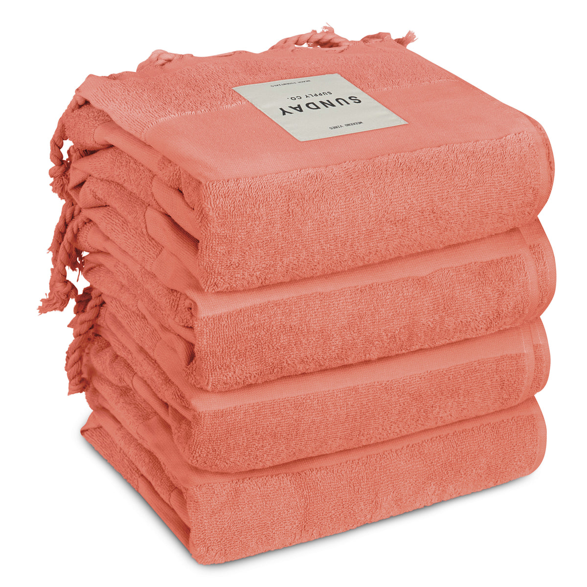 Terracotta Beach Towel Set of 4